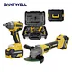 OEM Customizable 21V Brushless Lithium Battery Cordless Power Impact Wrench Angle Grinder Repair  Hard Case Electrical Tool Kits